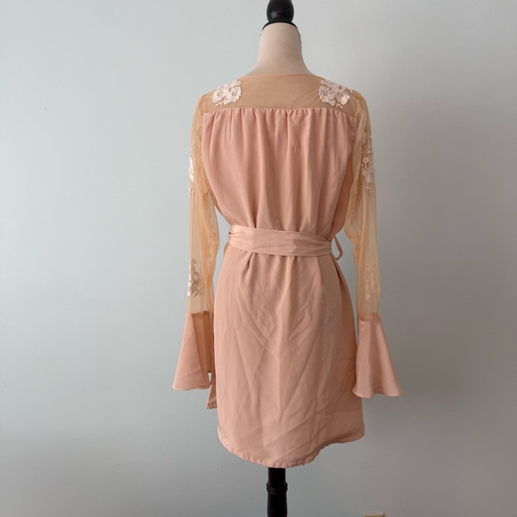 Robed with Love Pink HILDY ROBE bridesmaid bridal shower tie waist robe Medium - Picture 10 of 15